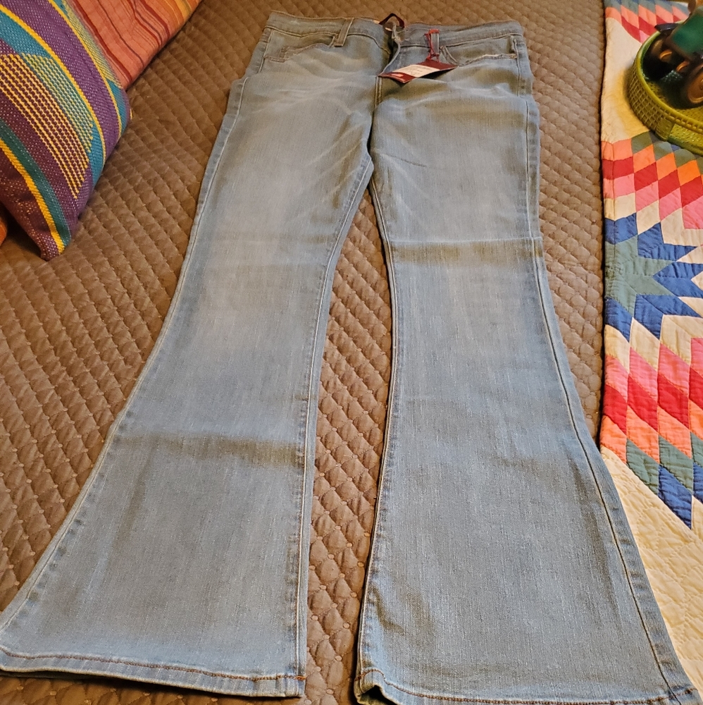 NWT light wash blue jean bell bottoms